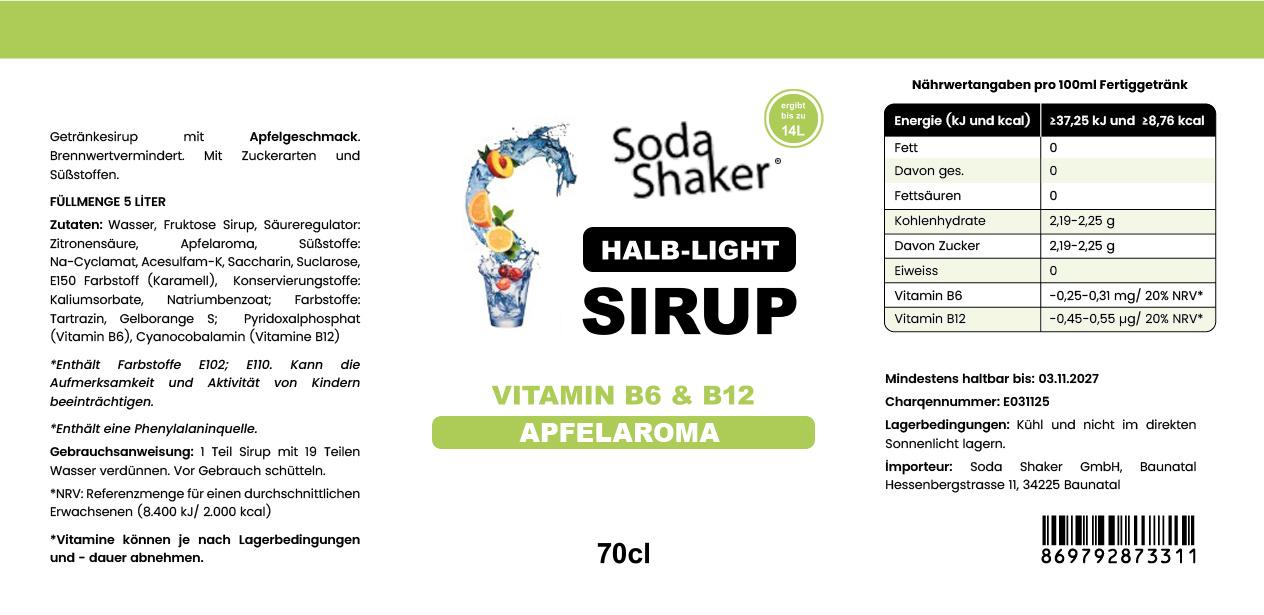 Apfel Sirup in 0,7 Liter Flasche