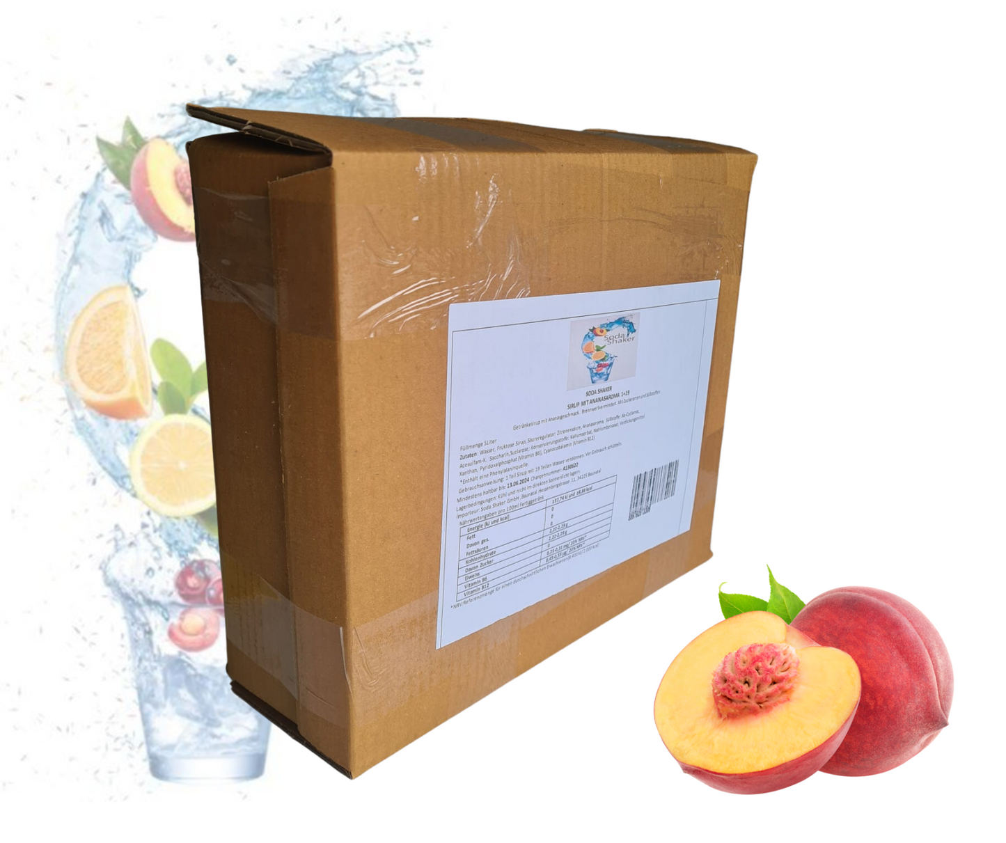 Pfirsich Eistee Sirup Bag in Box 5 Liter