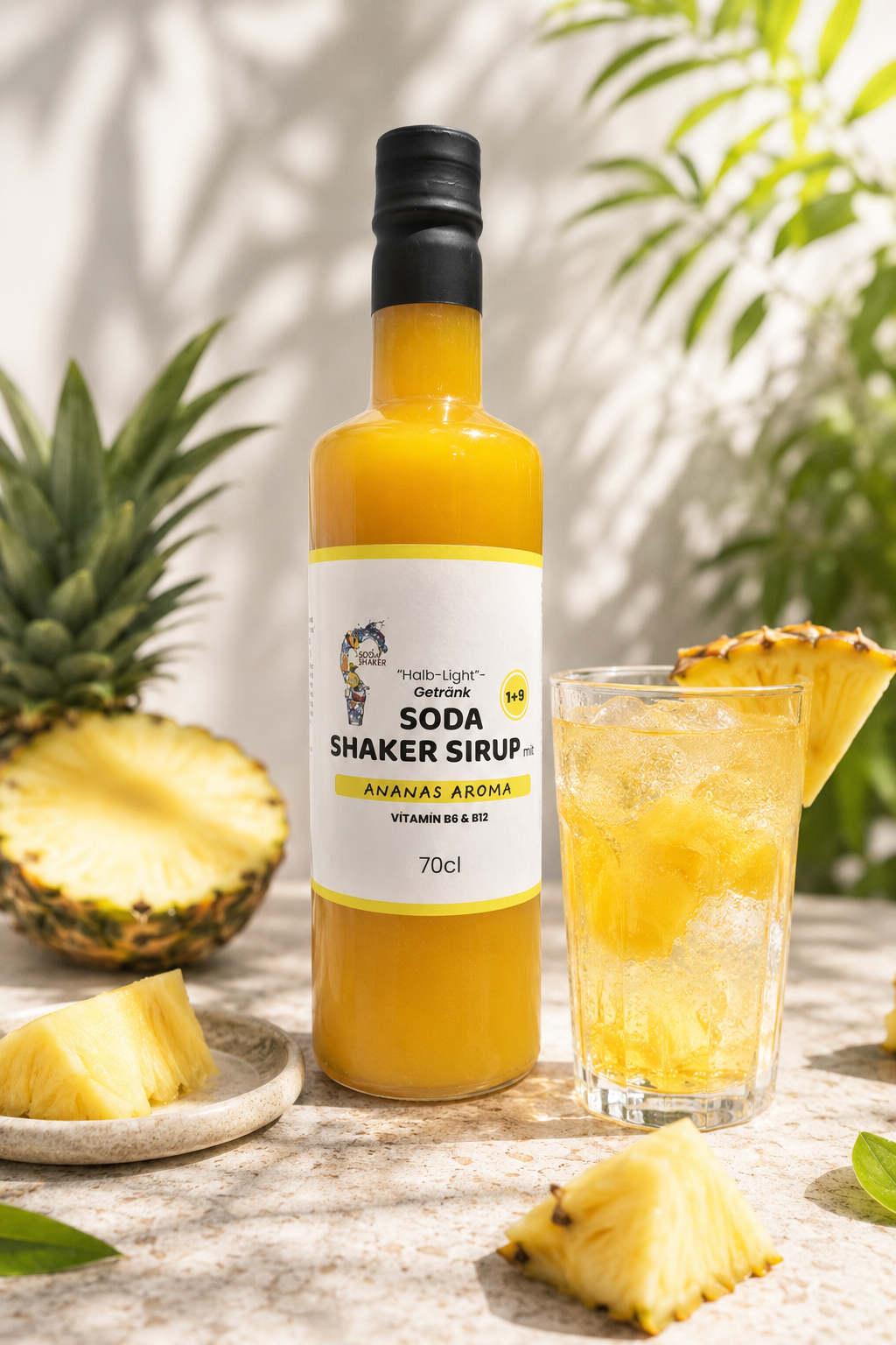 Ananas Sirup in Flasche 0,7 Liter